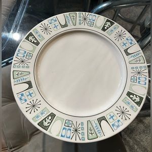 Mid Century Modern TAYLORSTONE CATHAY Dinner Plate 10.5" atomic starburst 1960s